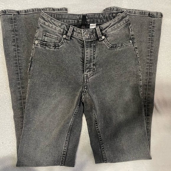 H&M grey wide leg jeans - Picture 1 of 2